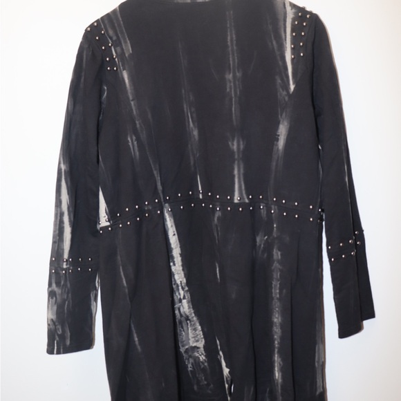 VOCAL Rock Studded COTTON Cardigan with Bleach dye and comfort fit - Picture 7 of 16